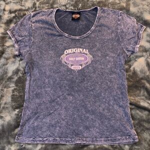 Harley-Davidson Purple Acid Wash Logo Tee